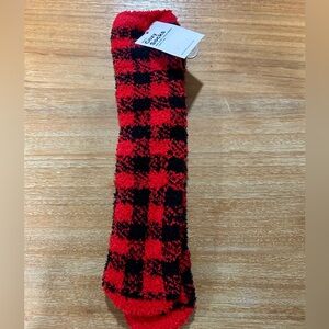 Buffalo Plaid Fuzzy Socks - One Size (NWT)
